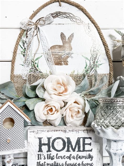 DIY Dollar Tree Shabby Chic Easter Decor - Easy Easter Decor