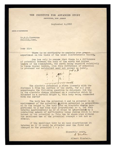 Einsteins 1953 Letter Sells For Thousands Of Dollars At Auction