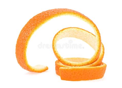 Peel Of An Orange Isolated On White Background Skin Of Orange Stock