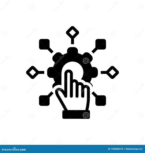 Black Solid Icon For Adapt Conforming And Change Stock Vector