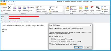 How To Recall Mail From Outlook In 2020with Screenshots