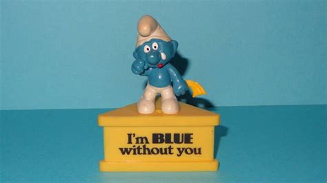 Smurfs Im Blue Without You Smurf A Gram Vintage Rare Figure On