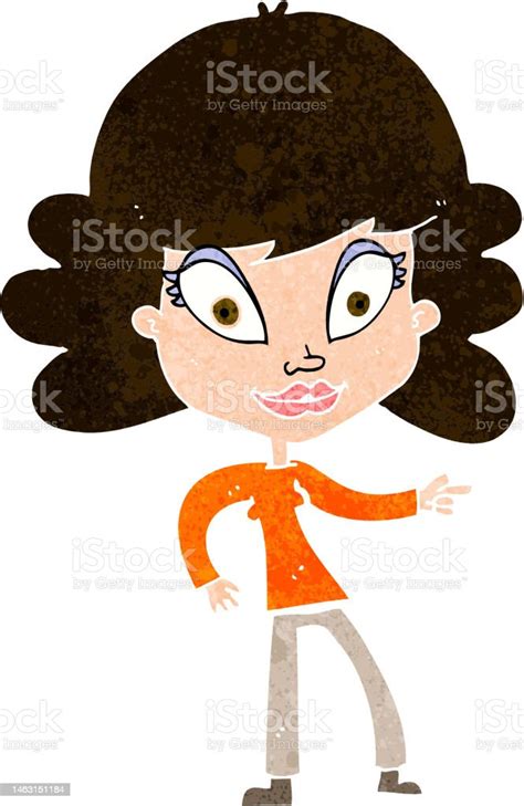 Cartoon Woman Pointing Stock Illustration Download Image Now Adult Art Cartoon Istock