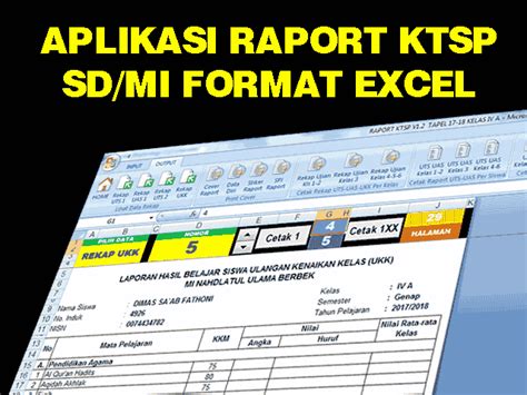 Aplikasi yang kami maksud adalah aplikasi raport kurikulum 2013 untuk madrasah yang meliputi aplikasi raport kurikulum 2013 untuk madrasah ibtidaiyah (mi), madrasah tsanawiyah (mts) dan madrasah aliyah (ma). Aplikasi Raport KTSP SD/MI Excel Untuk Semua Kelas - Pos Madrasah
