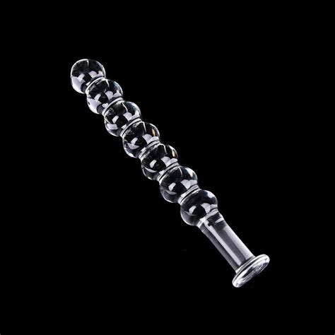 Crystal Glass Dildos Anal Beads Butt Plug With Beads Anal Toys For