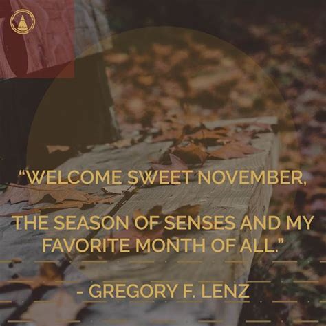 Sweet November Quote Happy November Everyone ~ November Is The Month