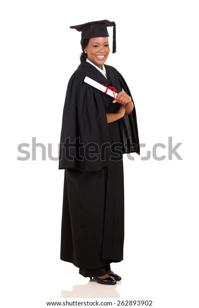 African American Female Graduate Full Length Stock Photo Edit Now