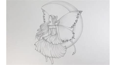 Easy Fairy Sitting On Moon Drawing Mundo Anime