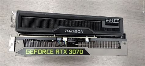 Photo Radeon Rx 6800 Xt Side By Side With Geforce Rtx 3070 Techrechard