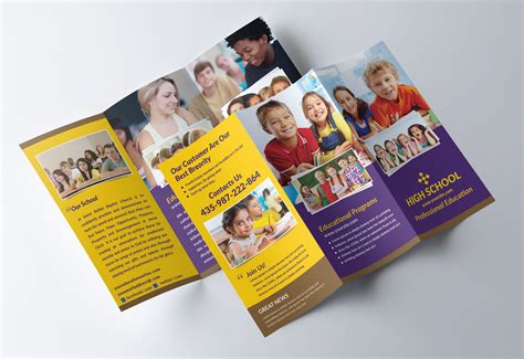 School Trifold Brochure Trifold Brochure Free Brochure Template