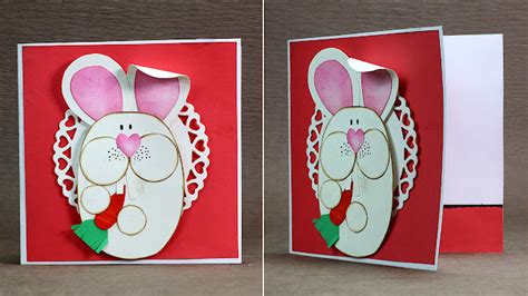 How To Make Easter Bunny Card Step By Step Artsy Fartsy