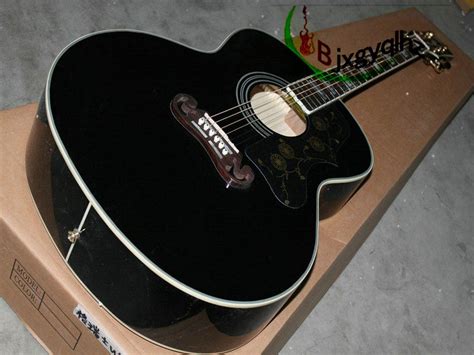 On Sales Black Acoustic Guitar J200 Guitar In BLACK J200 Guitar China Factory Acoustic Guitar ...