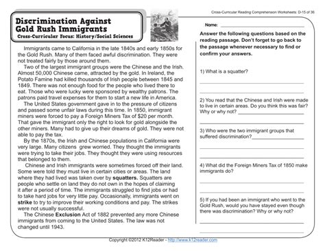 4Th Grade Reading Comprehension Worksheets — db-excel.com