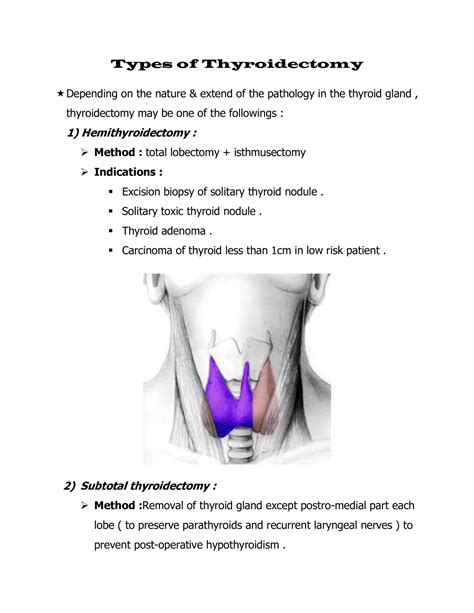 Types Of Thyroidectomy Doc DocDroid