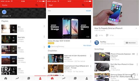 Did a redesigned YouTube app interface just appear on Apple's iOS?