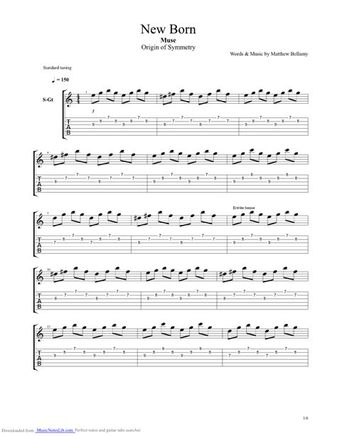 New Born Guitar Pro Tab By Muse