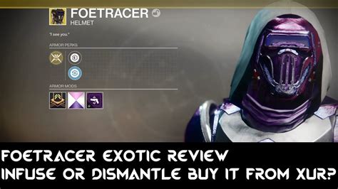 Foetracer Hunter Exotic Helmet Review Infuse Or Dismantle Destiny 2