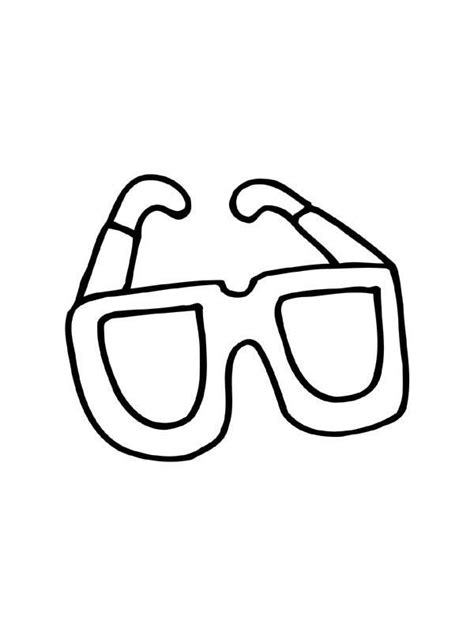 Summer Sunglasses Summer Sunglasses Coloring Pages Easy Coloring