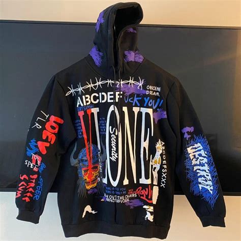 Vlone Graffiti Hip Hop Pullover Hoodie Limited Edition
