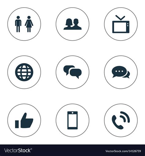 Set of simple transmission Royalty Free Vector Image