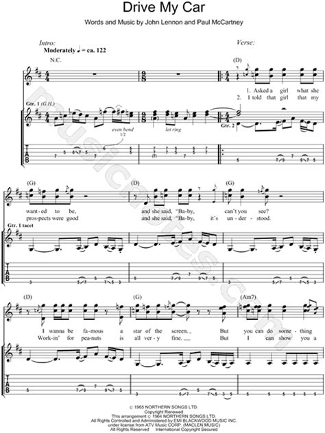 Dec 25, 2020 · d dmaj7 em g my love tells me i'm a mess. The Beatles "Drive My Car" Guitar Tab in D Major ...