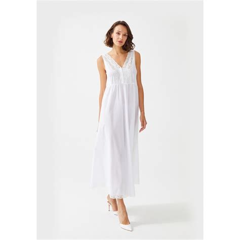 Off White Cotton Nightgown