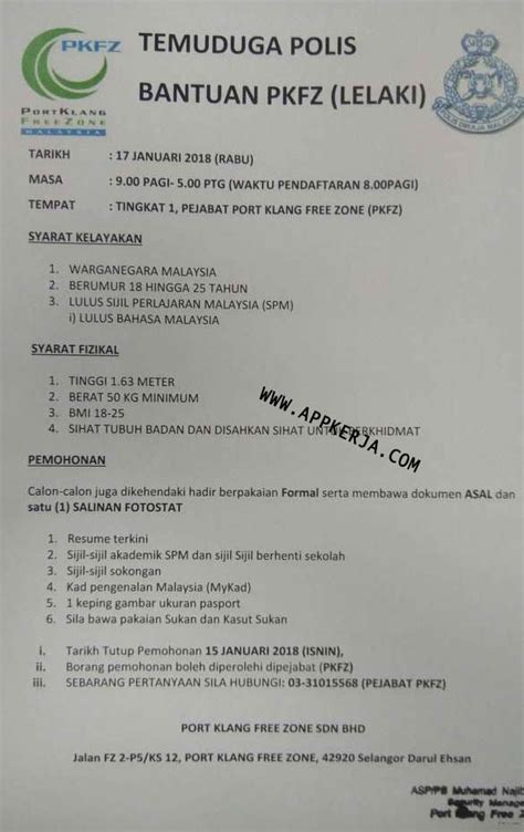 Here is a list of our doctors by their qualifications and specialties. Jadual Temuduga Terbuka Sebagai Polis Bantuan Lelaki dan ...