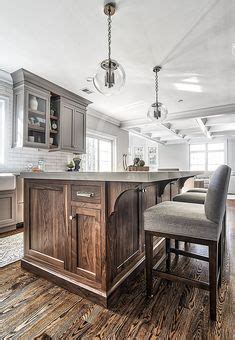 Want to make your own fastcaps? Gray stained (washed) Hickory Cabinets | House | Kitchen ...