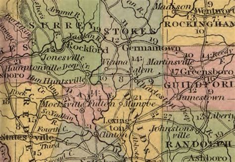 North Carolina State 1850 53 Thomas Cowperthwait Historic Map Reprint