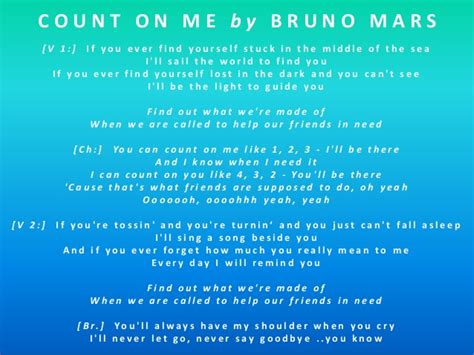 Count On Me Bruno Mars