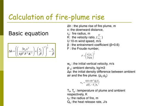 Ppt Calculation Of Wildfire Plume Rise Powerpoint Presentation Free