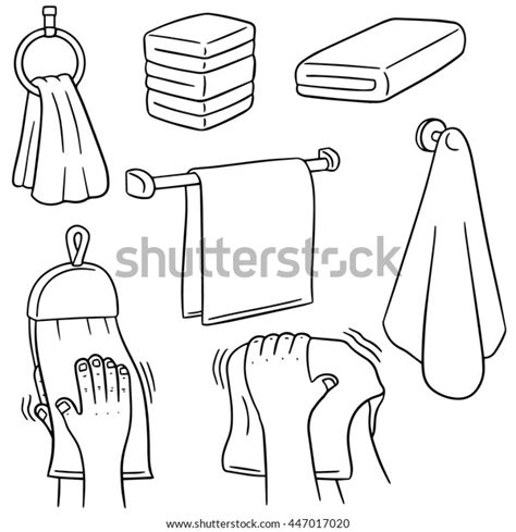 Vector Set Hand Towel Stock Vector Royalty Free 447017020