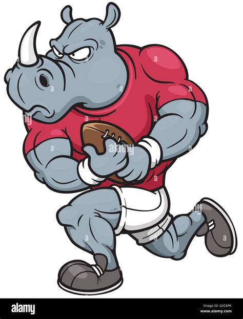 Vector Illustration Of Cartoon Rugby Player Stock Vector Image And Art