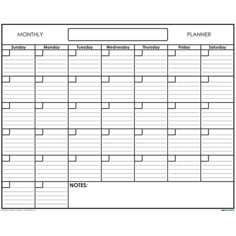 36x48 Swiftglimpse Large Blank Reusable One Month Wall Calendar Wet