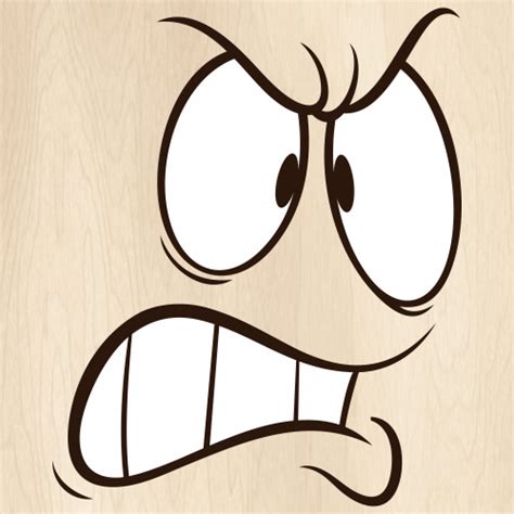 Angry Expressions Face Svg Funny Cartoon Face Png Angry Face Vector