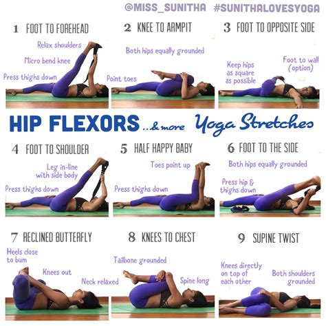 Yoga Sequence To Stretch Those Hip Flexors And Hamstrings Miss Sunitha Sunithalovesyoga Hip