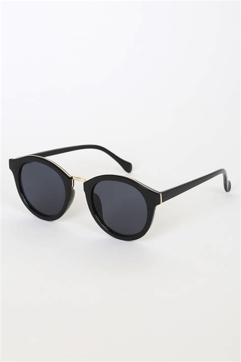 cute black sunglasses mirrored sunnies black and gold sunnies lulus