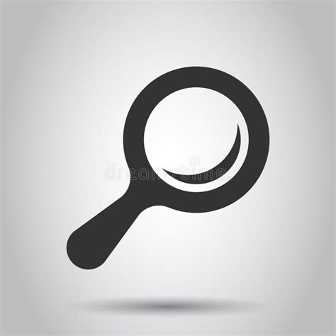Magnifying Glass Vector Icon In Flat Style Search Magnifier