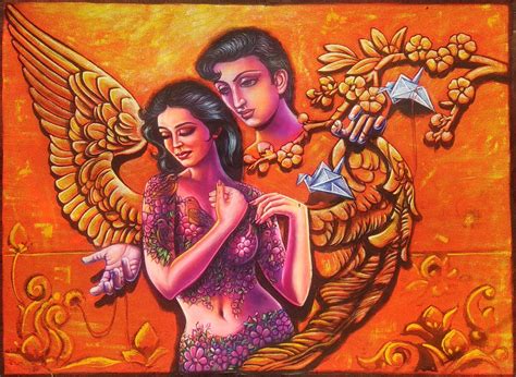 Buy The Lover Handmade Painting By Umesh Bharti Codeart439738485