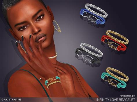 Sims 4 — Infinity Love Bracelet By Feyona — This Set Of Bracelets Come