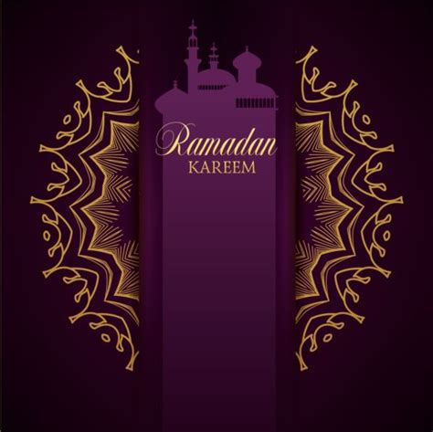 Ramadan Kareem Purple Backgrounds Vector Set 32 Free Download