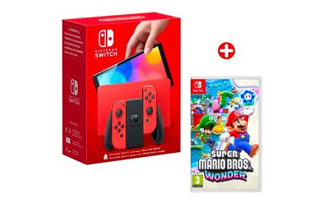 Paquete Nintendo Switch Oled Red Mario Edition Super Mario Bros ¡la