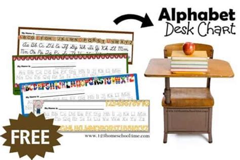 Free Alphabet Desk Chart Line Printable