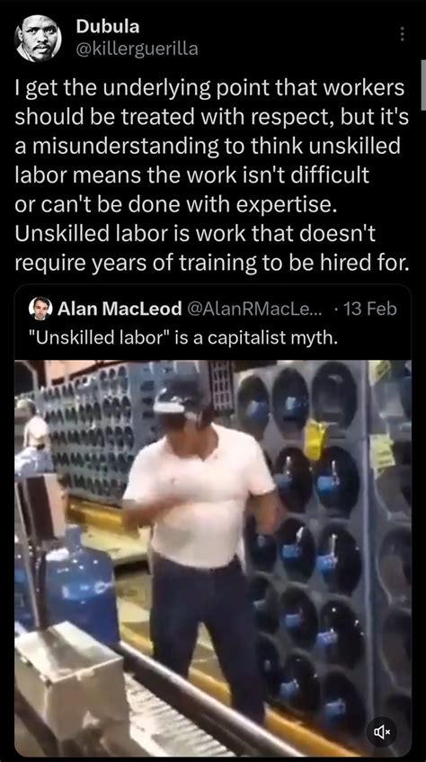 Dubula On Twitter Unskilled Labor Is Not A Myth