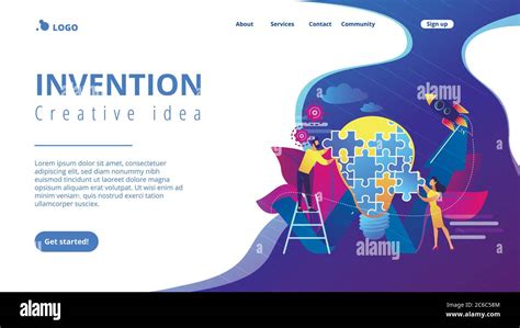 Creative Idea Concept Landing Page Stock Vector Image And Art Alamy