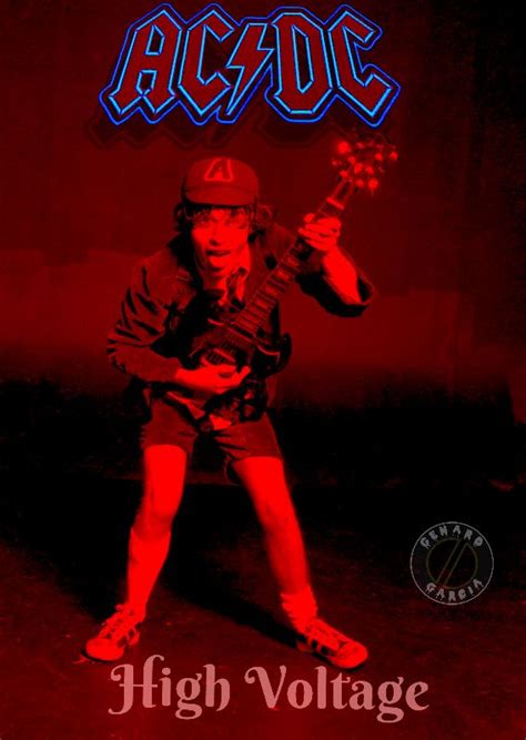 Acdc High Voltage Vintage Music Posters Cool Bands Acdc Angus Young