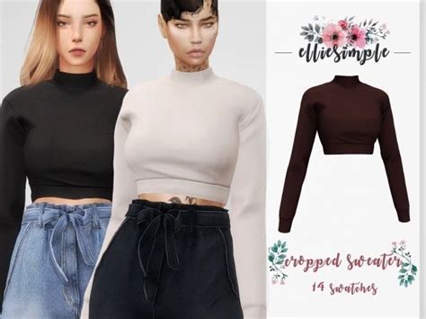 Elliesimple Cropped Sweater The Sims 4 Download Simsdomination