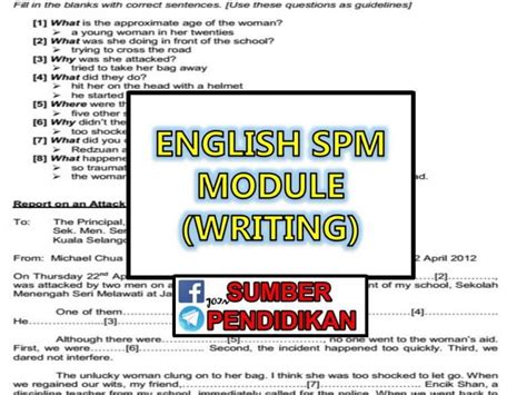Modul English Spm Writing Sentence Construction