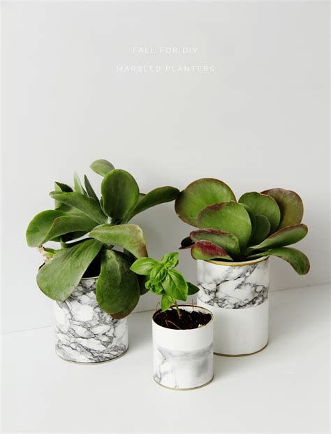 Diy Marble Planters Fall For Diy