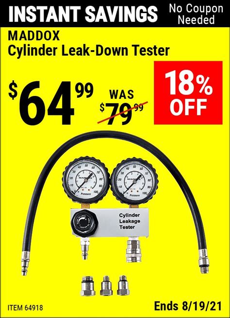Maddox Cylinder Leak Down Tester For 6499 Harbor Freight Tools